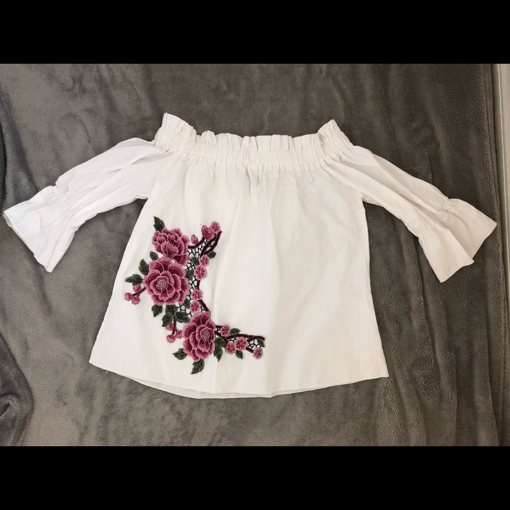 Off the shoulder floral top